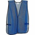 Global Industrial Hi-Vis Safety Vest, Mesh, Blue, One Size 641642B